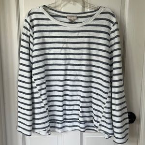 Ann Taylor LOFT Womens Large Striped Top